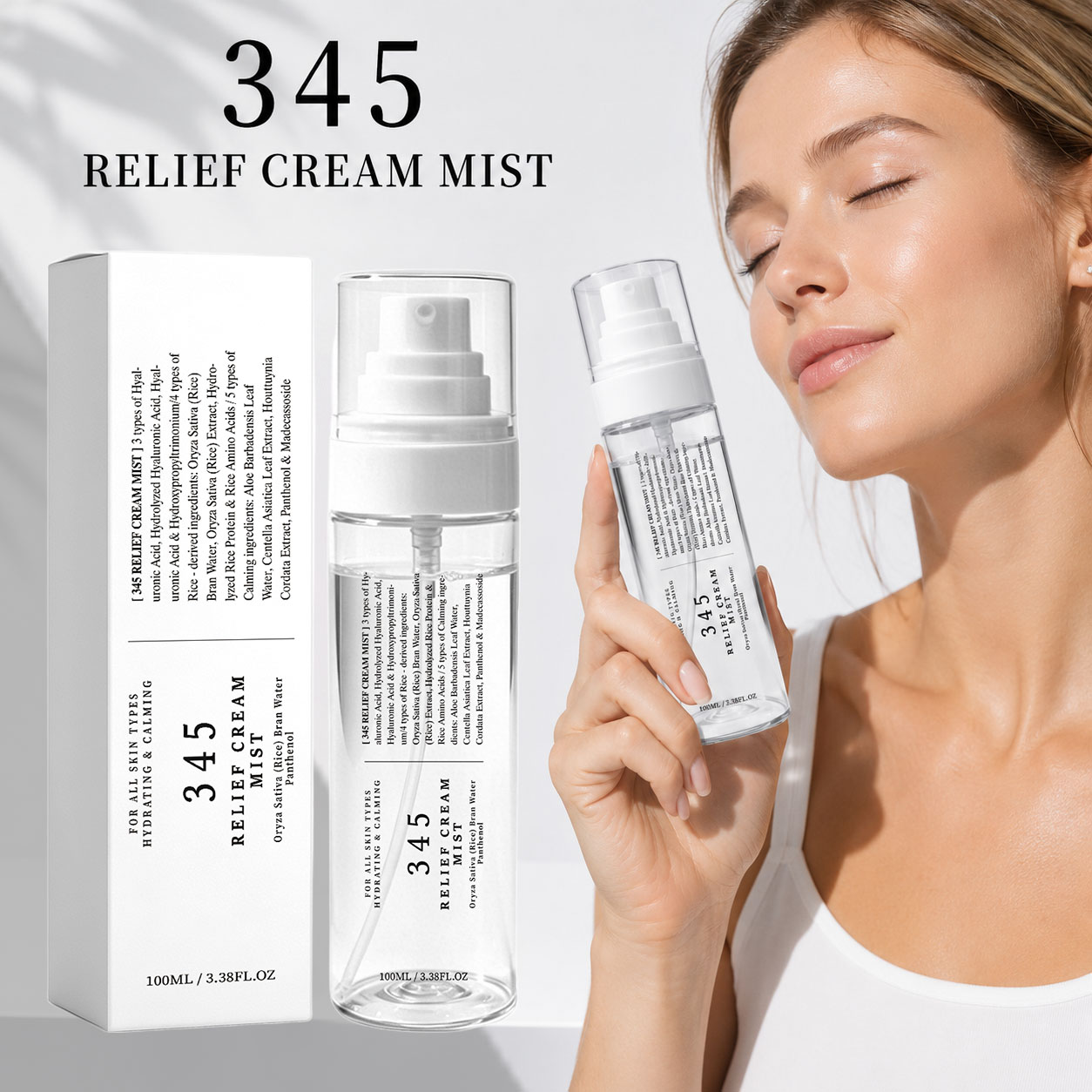 Korean Skincare Routine - Крем-спрей 345 Relief для корейского ухода