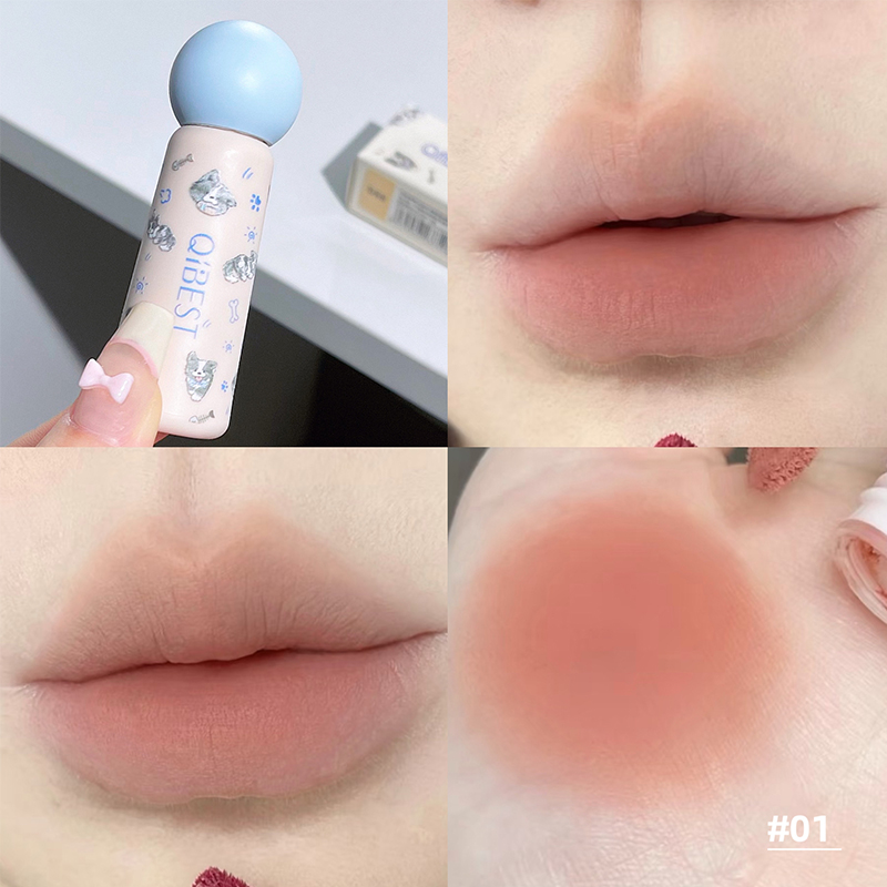 QIBEST телесный матовый блеск  – обзор и цена Lip Tint Korean