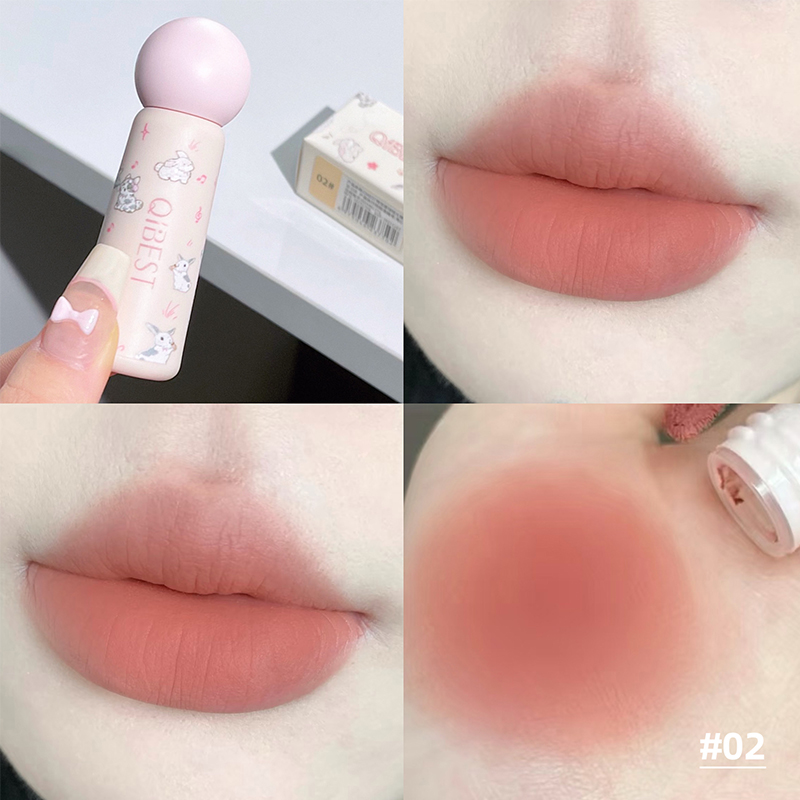 QIBEST телесный матовый блеск  – обзор и цена Lip Tint Korean