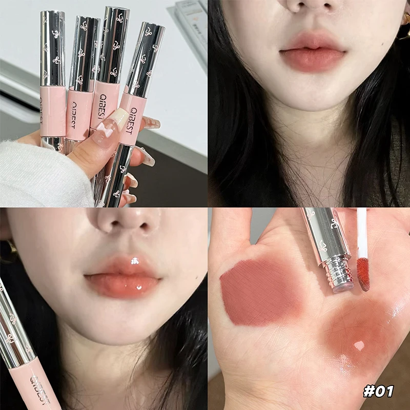 QIBEST Двусторонняя матовая ба – обзор и цена Lip Tint Korean