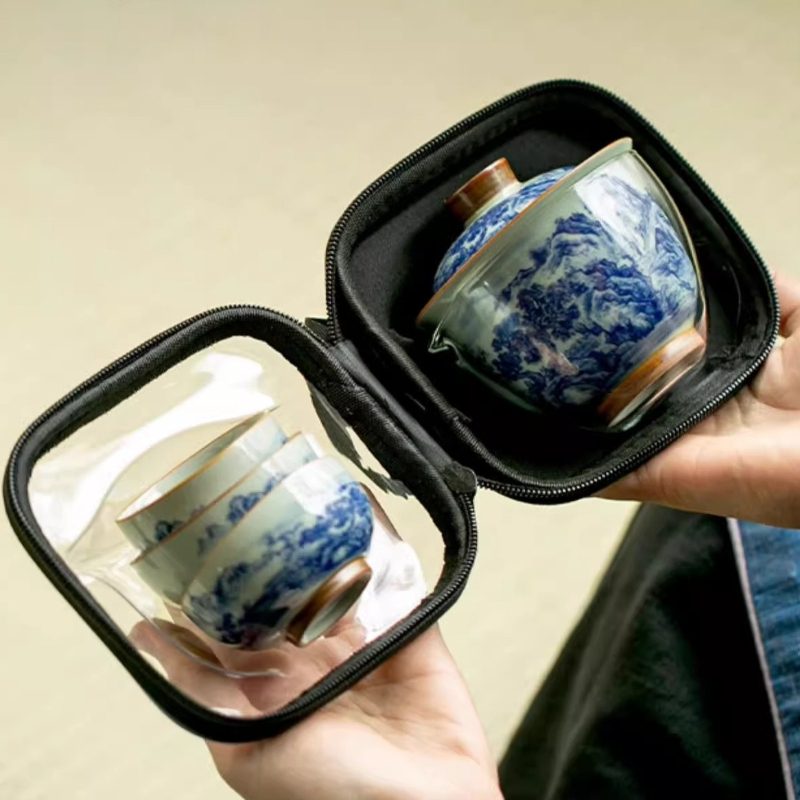 Китайская ретро сине-белая фар – обзор и цена Korean Tea Set